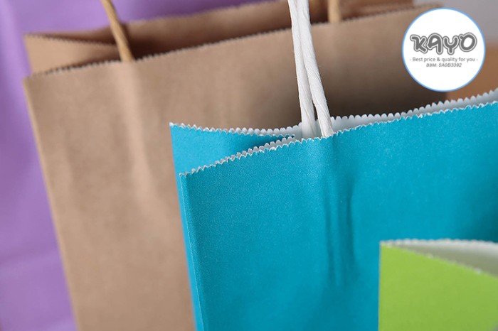Jual PAPER BAG WARNA Kantong karton polos, kantong kotak