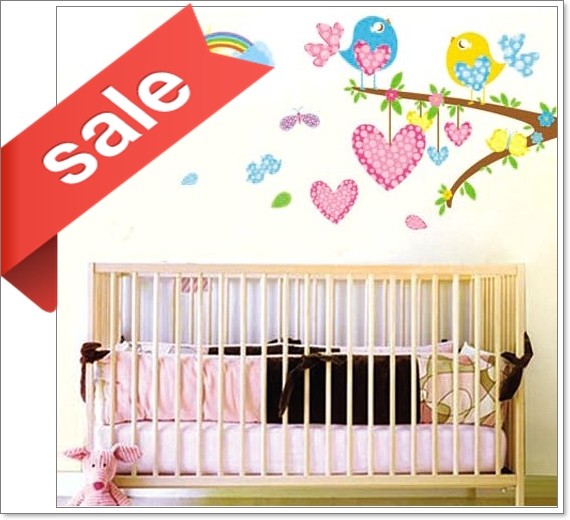 Bird Love JM3D-5107- Stiker Dinding / Wall Sticker (50x70