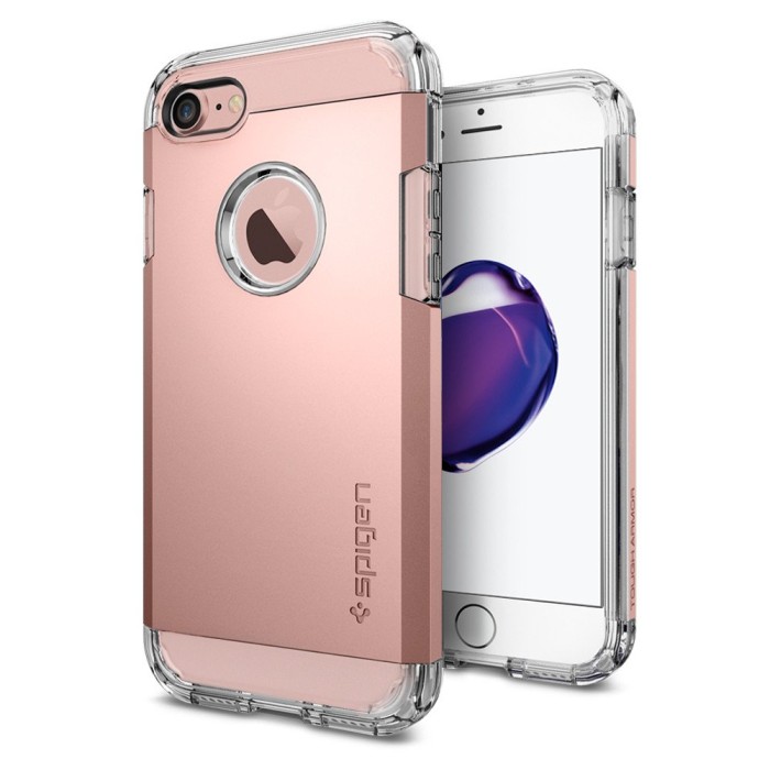 // iPhone 7 Case 2016 Spigen Tough Armor 2 Works with Apple iPhone 8 Case - Rose Gold 2017