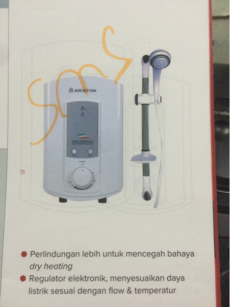 Jual water heater ariston instant classico A2422E ...