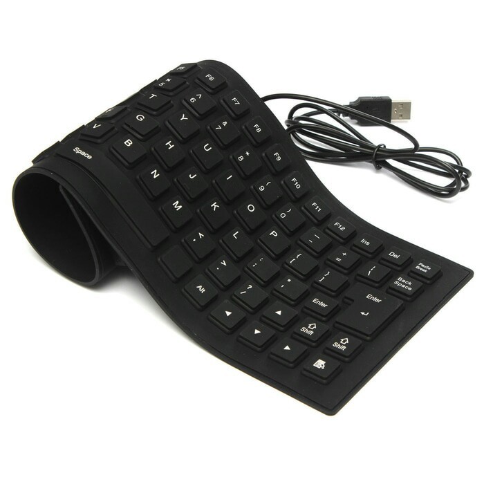 Jual Keyboard Flexible USB External Anti Air Elastis Lembut Gulung