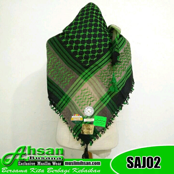 Sorban Ahsan Jumaera Hitam Hijau SAJ02