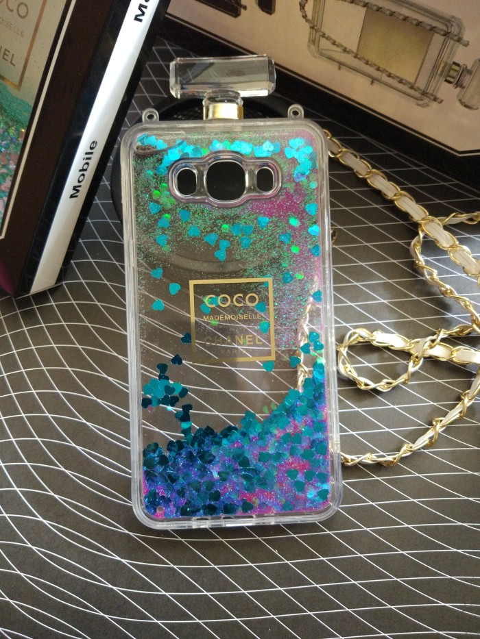 Samsung Galaxy J5 2016 Chanel Water Glitter Cover Casing Case Unik