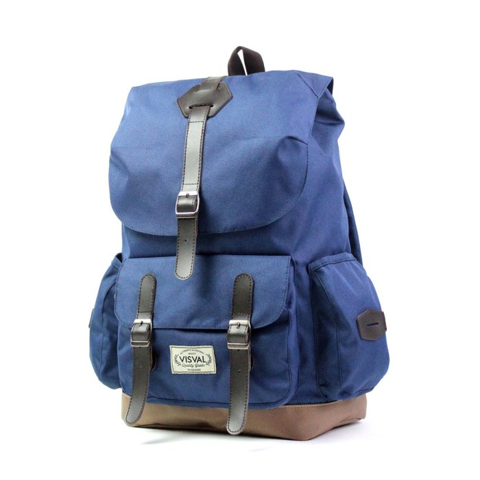 Visval Abigail Navy Tas Ransel Backpack Laptop Branded Keren Bagus