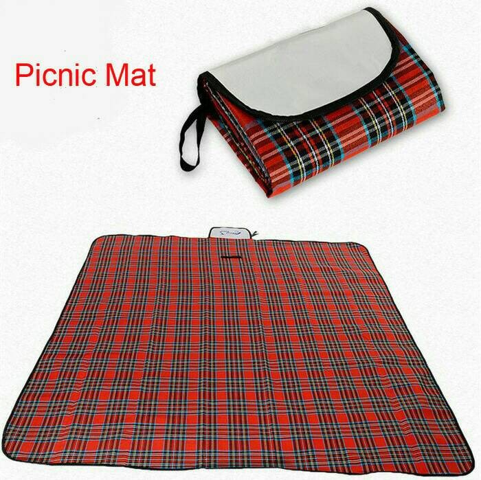 Plastik Lipat Waterproof Karpet Piknik Kemping Tamasya Bermain Rekreasi Arisan Pengajian Umroh Haji .