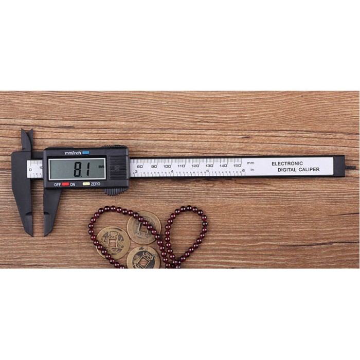 Digital Vernier Caliper Inch Metric Conversion 0-6 Inch//150 mm with LCD Depth Ku