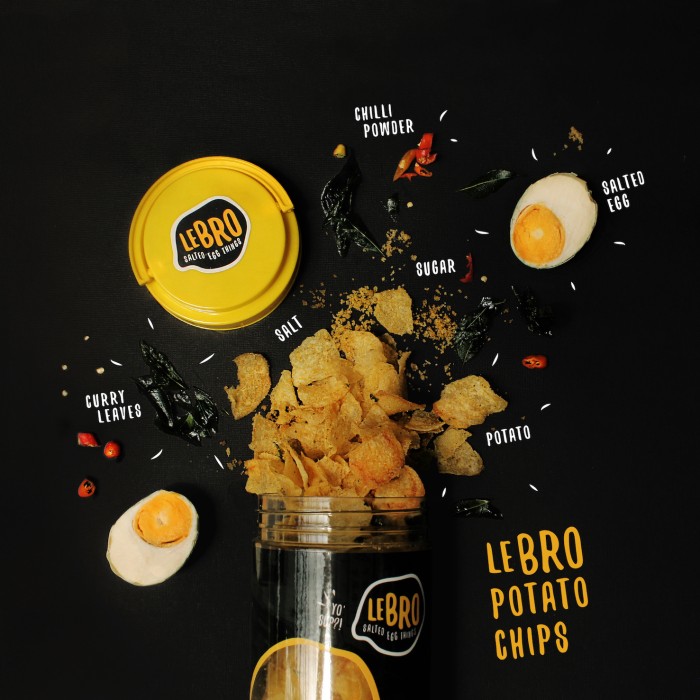 LeBro Kripik Kentang Rasa Telor Asin