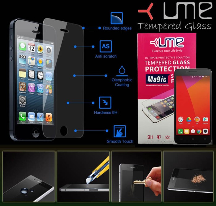 Ume Tempered Glass Lenovo A6600 - A6600 Plus Anti Gores Kaca 0.3mm 9H