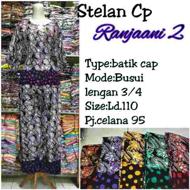 setelan celana kulot daster batik baju tidur piyama busui hamil jumbo