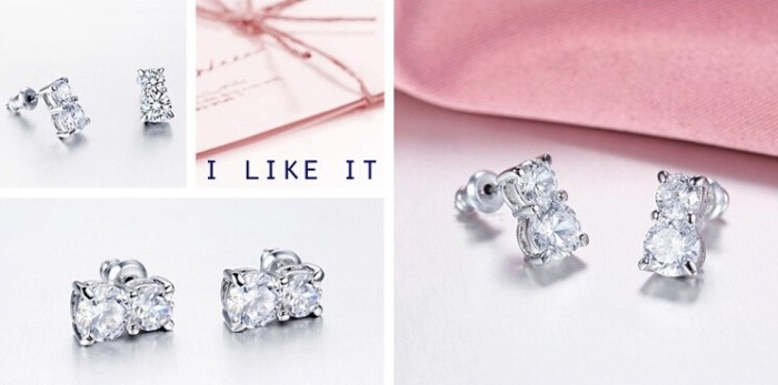 ... Anting Perak Kualitas Tinggi Cubic Zirconia 925 Sterling