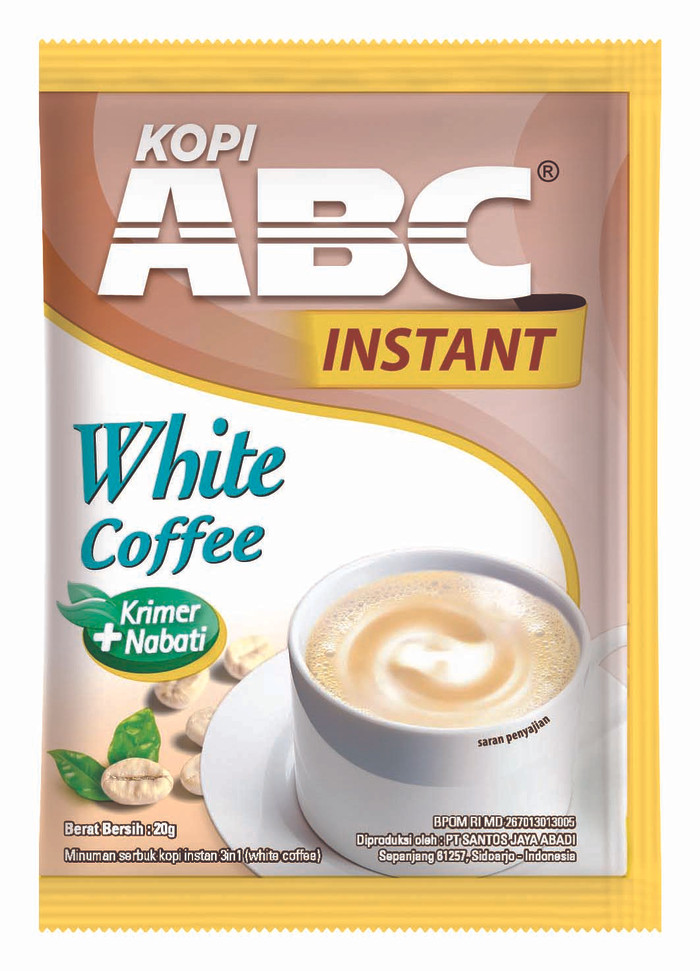 Abc White Instant Coffee Bag (isi 20 Sachet @20 Gram)