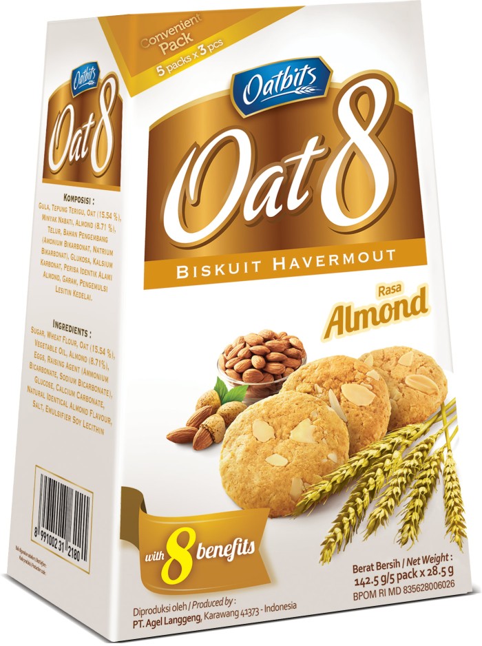 "Oatbits Oat 8 Almond Box (5x28.5gr)"