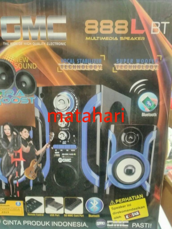 Speaker Aktif/Pengeras Suara BLUETOOTH GMC 888 L BT .
