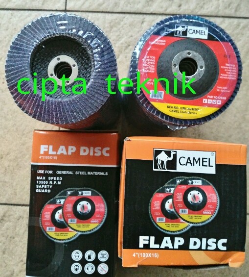 Flap Disc 4 inchi grit 80 Camel. Ke Toko. Flap Disc 4 inchi grit