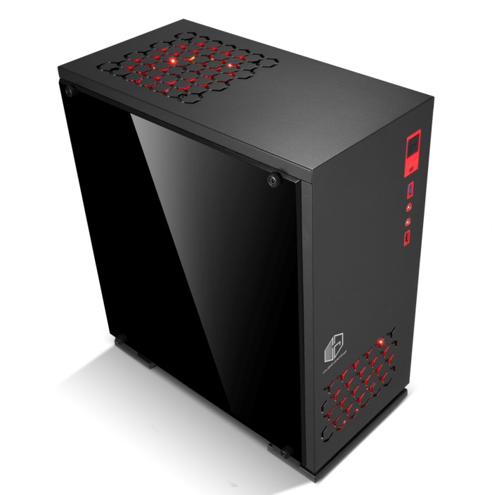 Jual CUBE GAMING VRED BLACK M ATX Full Acrylic Window cube gaming vred black m atx full acrylic window 1x12cm red led