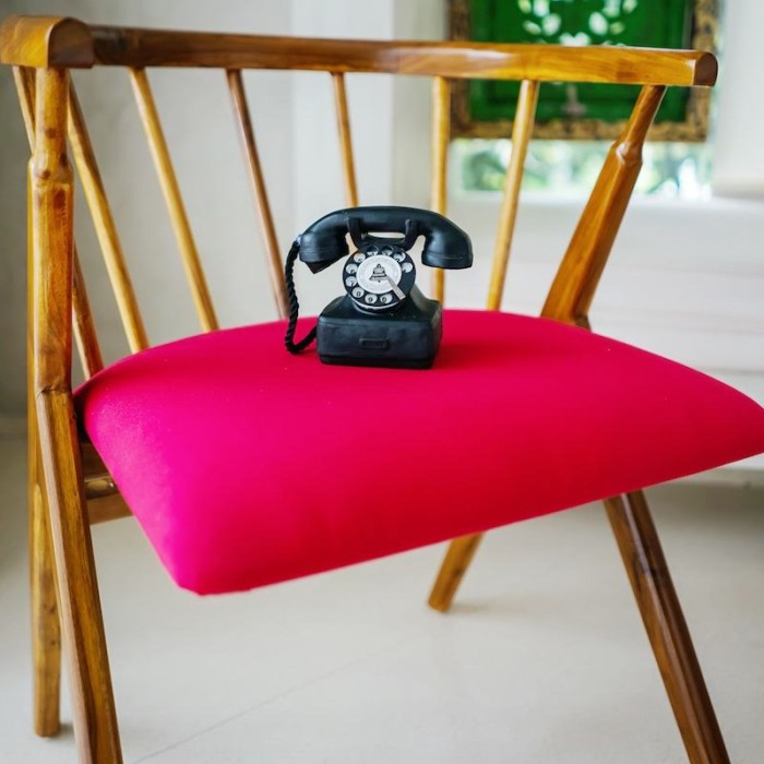 Kolepon | pajangan hiasan meja telepon unik vintage shabby dekorasi
