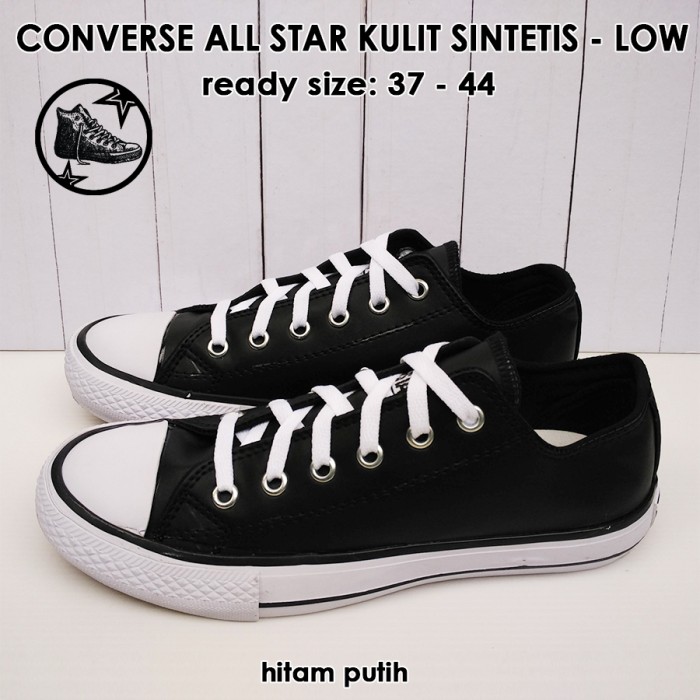 Sepatu Converse Kulit Hitam - Leather Shoes Design