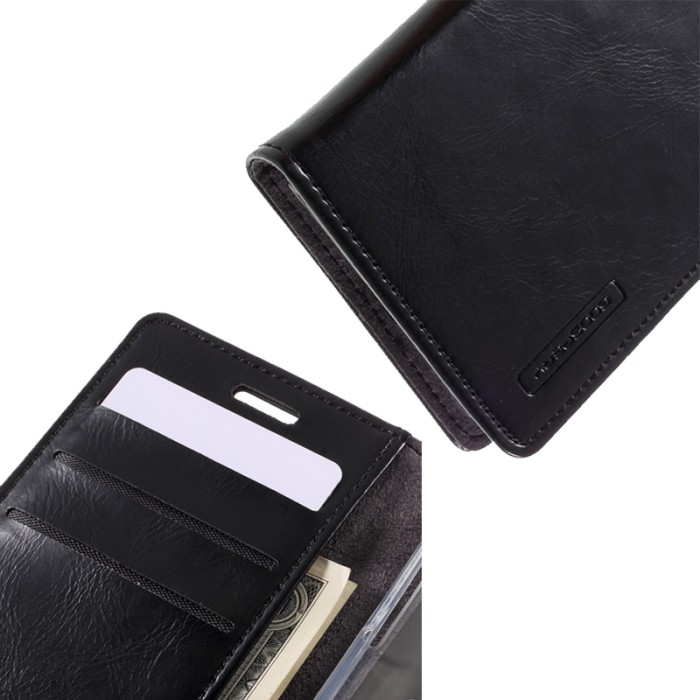 Mercury Goospery Blue Moon Flip Xiaomi Redmi Note 4 - Hitam