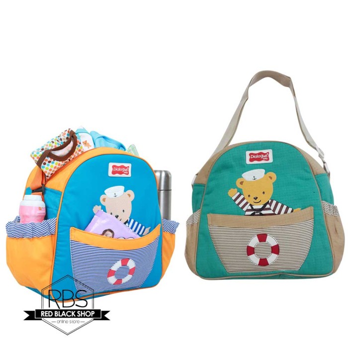 Dialogue Tas Perlengkapan Bayi Medium Sailor Series - Biru/Tosca Promo