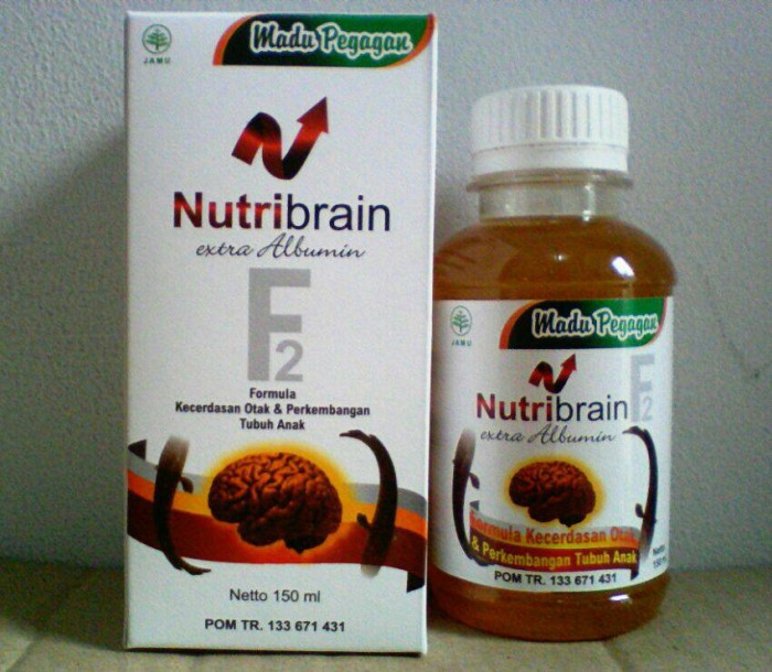 Madu Nutribrain Nutri Brain Extra Albumin Pegagan 150 ml .