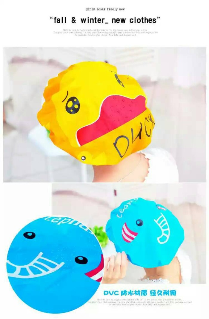 Cup Karakter jual shower cup karakter penutup kepala saat mandi lucu Cup Karakter jual shower cup karakter penutup kepala saat mandi lucu