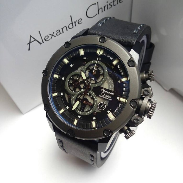 jual jam tangan pria alexandre christie 6416 hitam grey jual jam tangan pria alexandre christie 6416 hitam grey