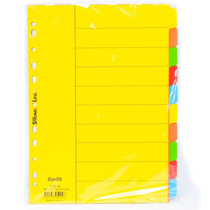 Jual Bantex Cardboard Divider A4 10 Pages 6050 Pembatas Binder Bantex