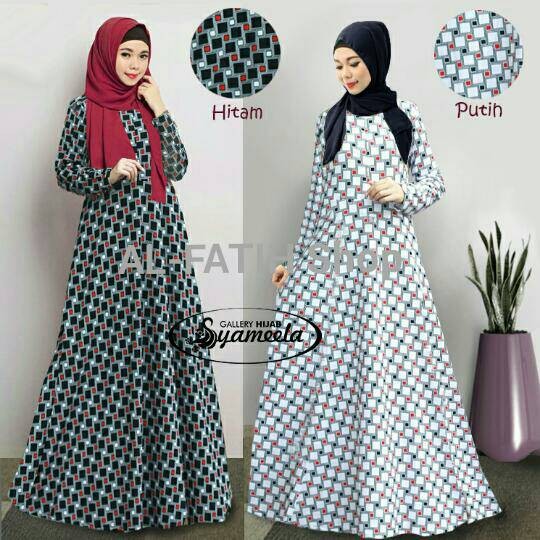 jual gamis wafel umbrella square monochrome maxi dress jual gamis wafel umbrella square monochrome maxi dress