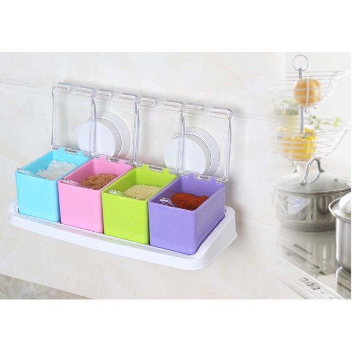 Set Rak Tempat Bumbu Seasoning Box Serbaguna 4 In 1 Crystal Source Jual .