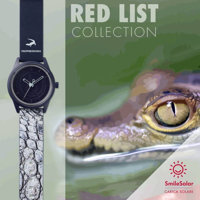 Q&Q Smile Solar RedList - PhilippineCrocodile (Limited Edition 2016)