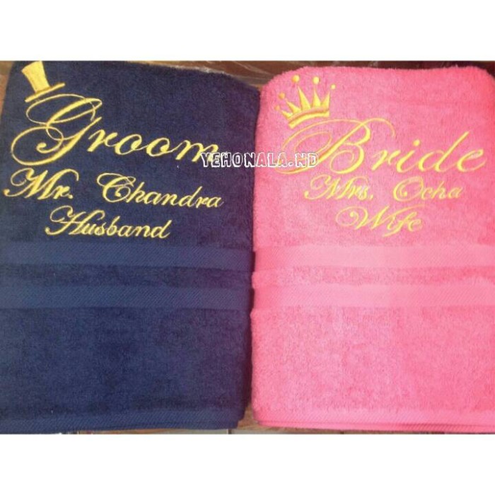 Jual Handuk Couple / Wedding Towel / Handuk Bordir / Handuk Pernikahan