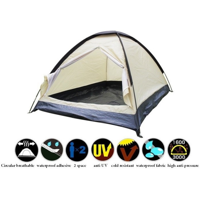 Tenda Camping / Double Layer Door Camping Tent UNTUK 2 ORANG
