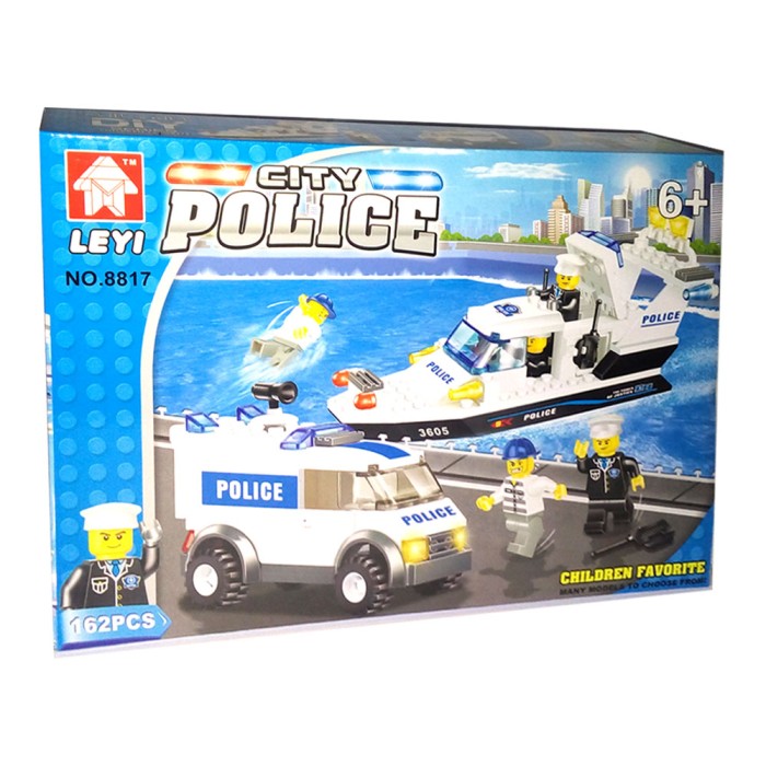 Jual Mainan Lego Kapal Mobil Polisi Leyi City Police 2 In 1 Kota