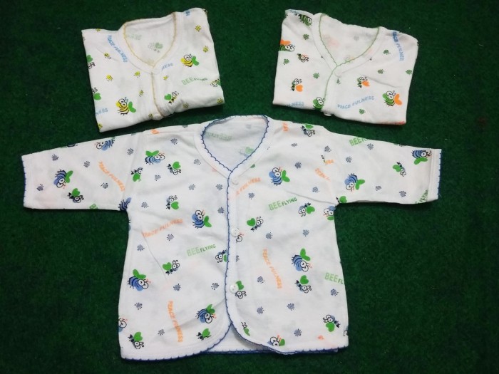 Baju Bayi Baru Lahir Lengan Panjang Atasan 0-3bln Baby New Born Katun