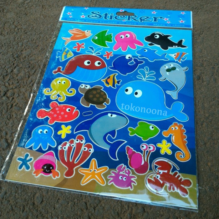 Mainan Anak Binatang Laut jual stiker laser karakter hewan binatang laut sticker Mainan Anak Binatang Laut jual stiker laser karakter hewan binatang laut sticker