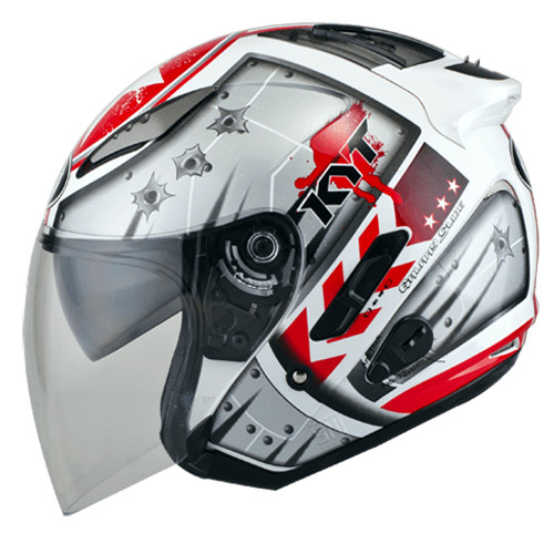 Jual Helm Kyt Galaxy Slide Motif Half Face Double Visor Kota Bekasi Bursa Sparepart Asia Tokopedia