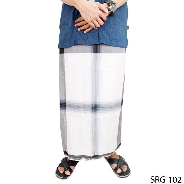 Sarung Peralatan Sholat Pria Katun Hitam Putih SRG 102