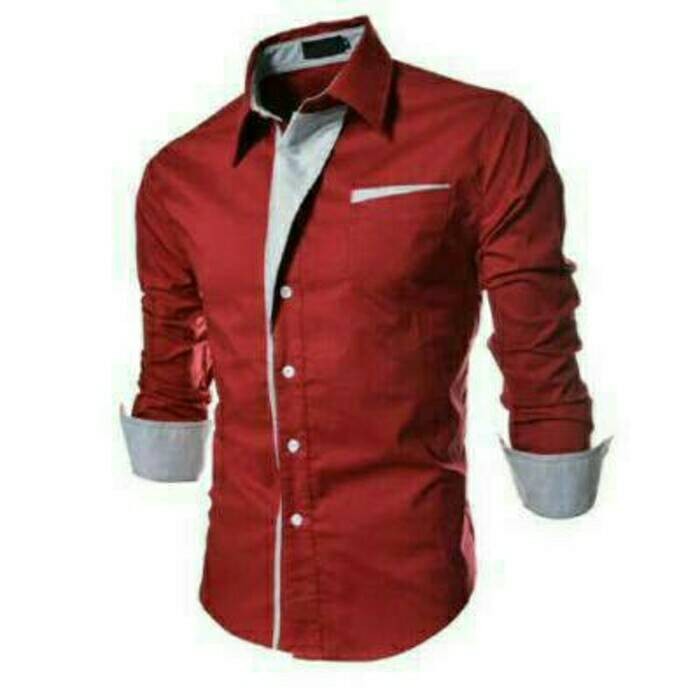 jual kevin maroon kemeja kantor formal casual santai hem jual kevin maroon kemeja kantor formal casual santai hem