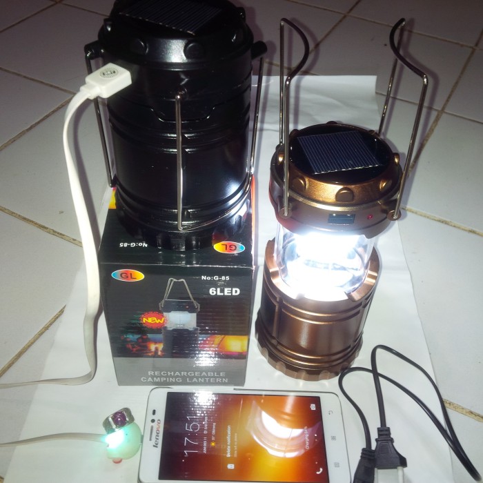 Senter Solar Cell Camping Lamp Lampu Tarik Travel Portable Emergency. Source ·