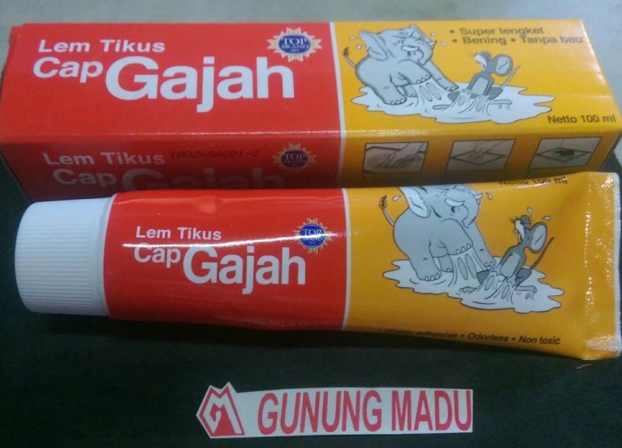 LEM PEREKAT TIKUS CAP GAJAH TUBE 100 ML / PERANGKAP TIKUS