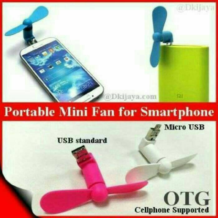 Kipas Angin Mini USB OTG Micro 2in1 Iphone Android Mini Fan