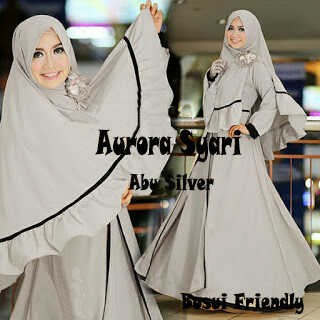 Jual Model Gamis Syari Terbaru Aurora Alzyra Tokopedia