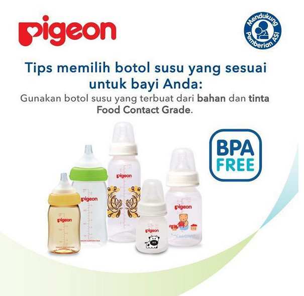 Jual Pigeon Botol PP RP 50Ml Sapi W S-Type Silicone Nipple