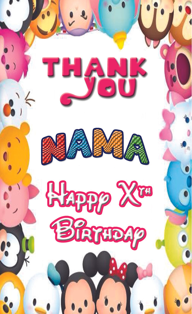 kartu ucapan terimakasih ulang tahun thank you card tsum kartu ucapan terimakasih ulang tahun thank you card tsum