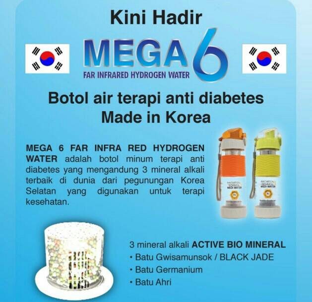 jual mega 6 far infrared hydrogen water botol minum jual mega 6 far infrared hydrogen water botol minum