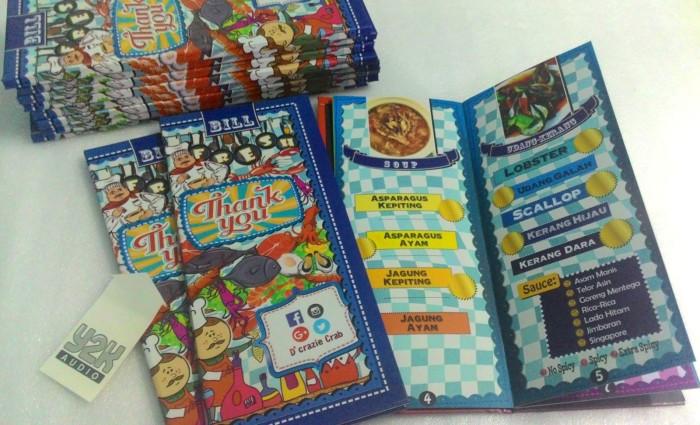 jual buku menu murah ekslusive untuk resto cafe include desain y2k buku menu cafe