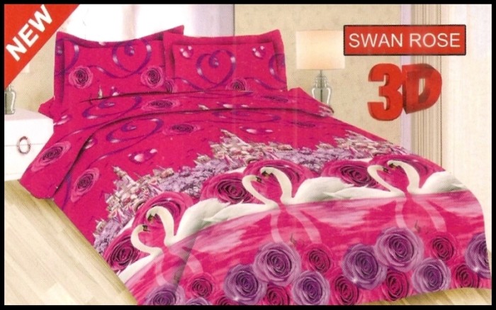 jual sprei bonita 3d king 180x200 motif swan spreihome jual sprei bonita 3d king 180x200 motif swan spreihome