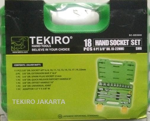 Tekiro Kunci Sock - Socket Set 18 pcs 3/8 Inch Box Plastik