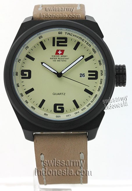 jual swiss army hcc 2018g tali kulit coklat stainless jual swiss army hcc 2018g tali kulit coklat stainless