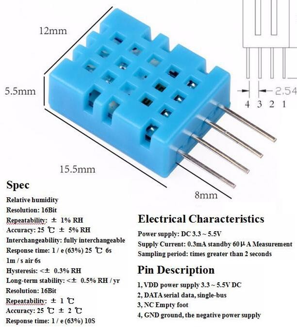 DHT11 For Arduino Temperature Relative Humidity Sensor Module New Ic iw